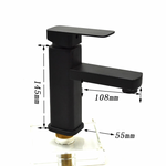 Load image into Gallery viewer, Mat Black Bathroom Sink Faucet

