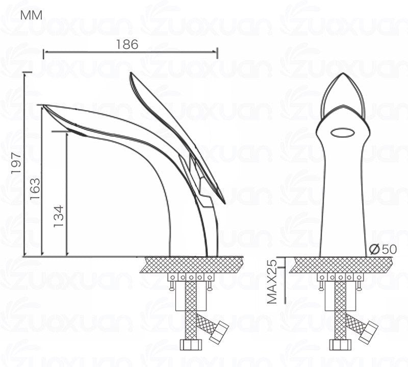 Gold Petal Design Faucet