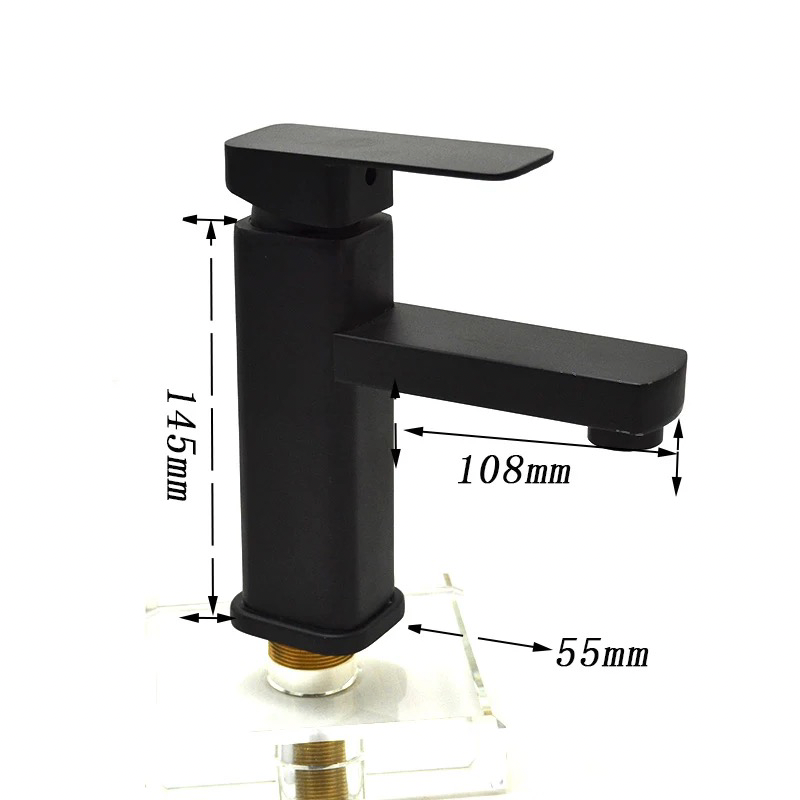 Mat Black Bathroom Sink Faucet